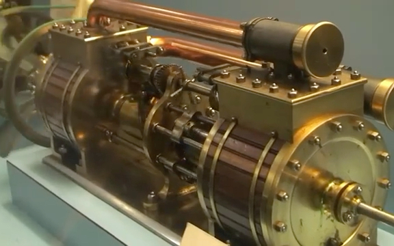 一起欣赏机械之美(1870年精密船用蒸汽动力机)