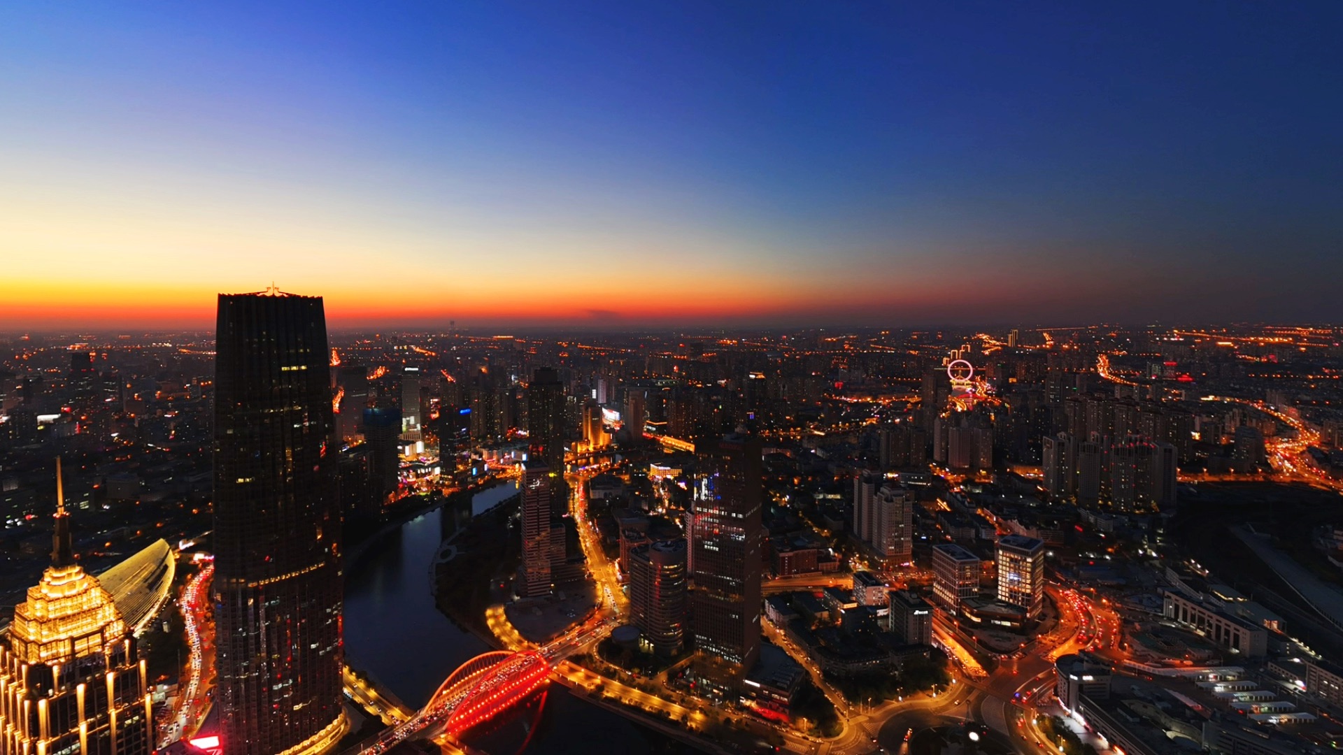 航拍天津 - 玉带海河2