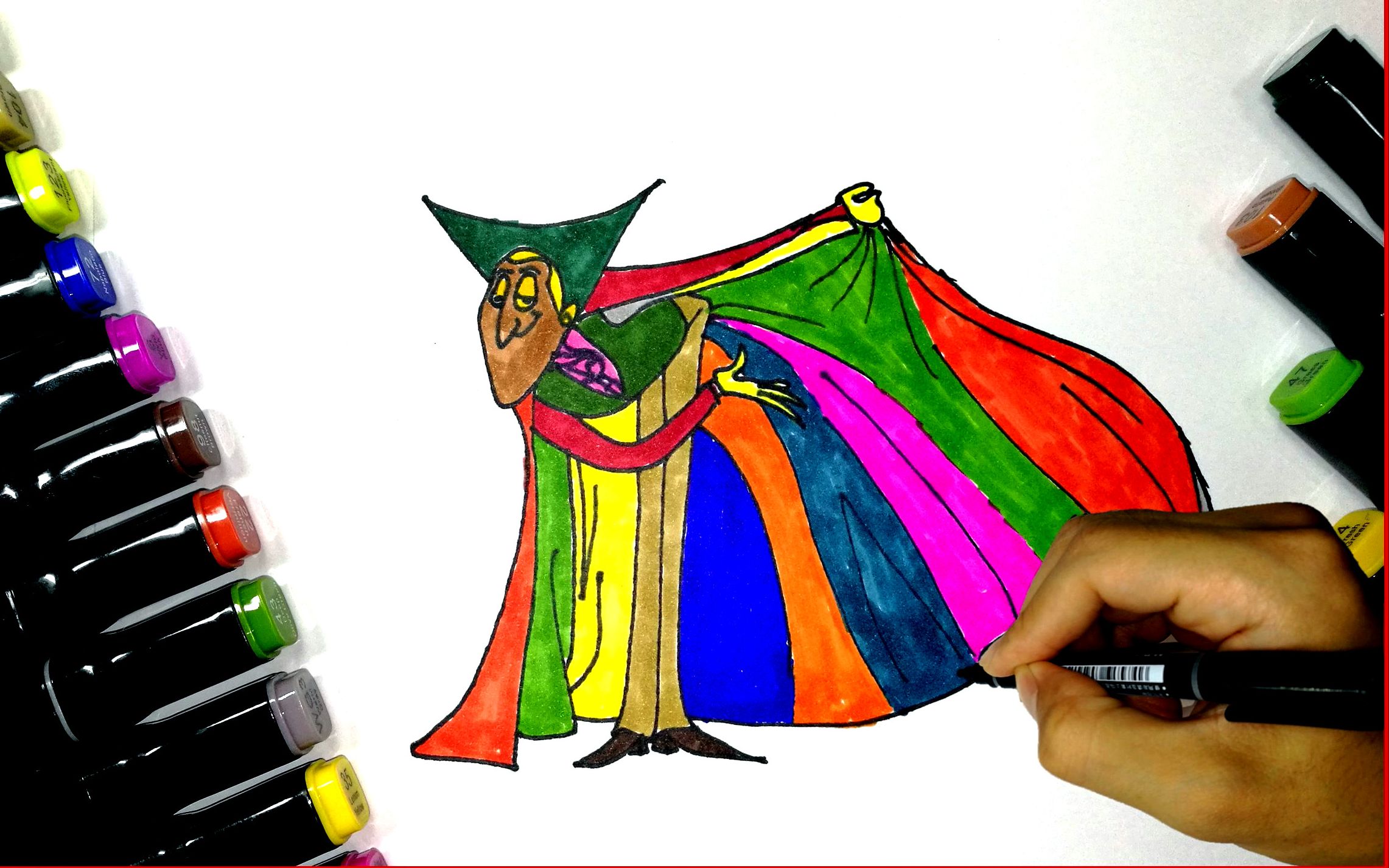 如何画精灵旅社-父亲德古拉 涂鸦上色