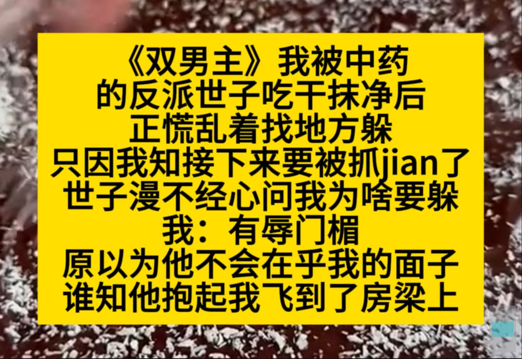 原耽推文 我被中药的反派世子吃干抹净后,慌乱地找地方躲,因为我知道有人要来抓jian,我以为世子不会在乎我的脸面……哔哩哔哩bilibili