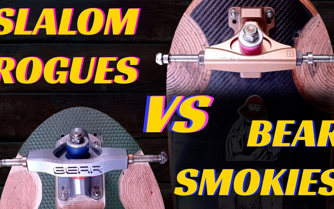 [图]长板桥测评 精准B桥和罗格精准对比测评 || Bear 2020 Smokies vs Rogue 2020 Slalom longboard trucks