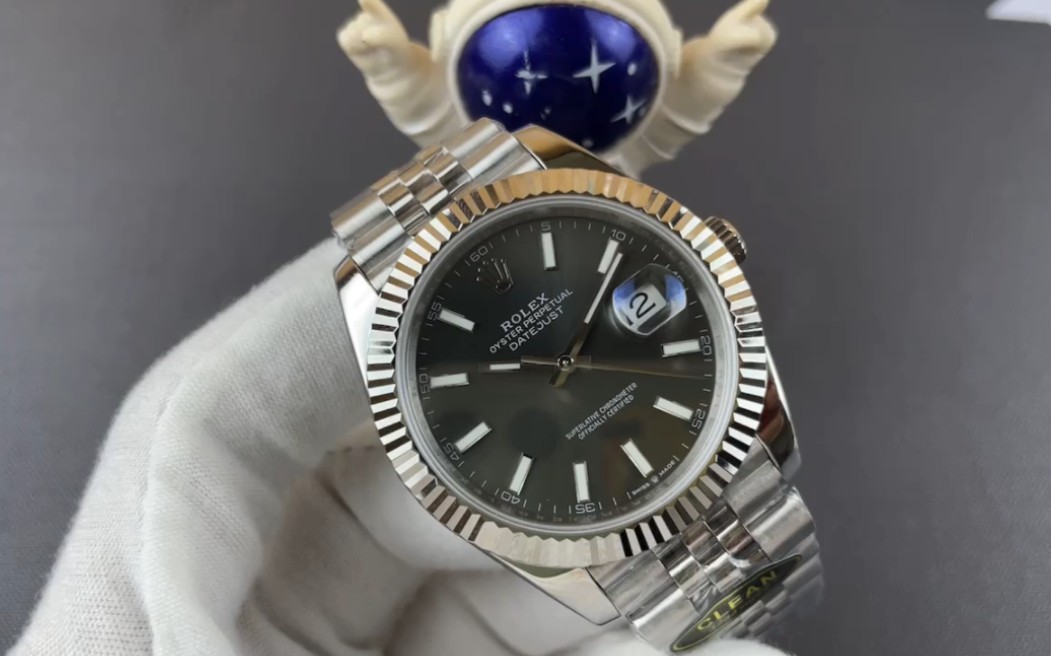 c厂劳力士灰盘日志细节实拍