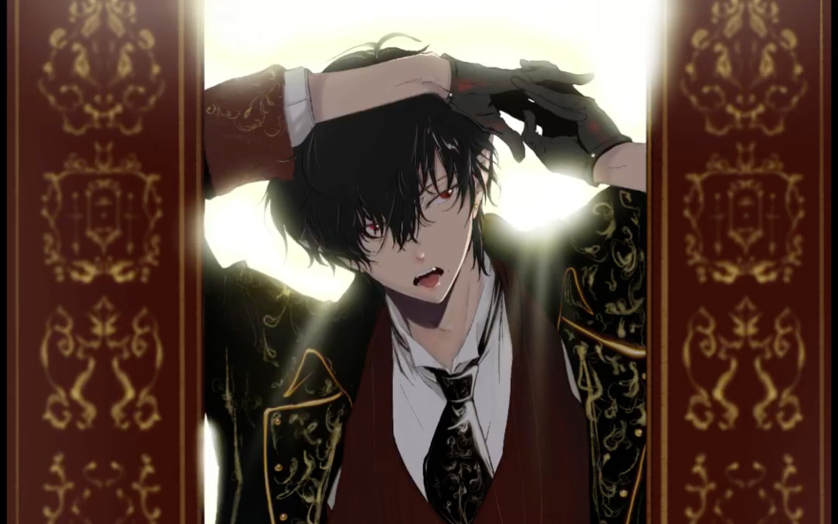 【手残厂摸鱼过程示众procreate】-参考日漫rosen blood黑白插图