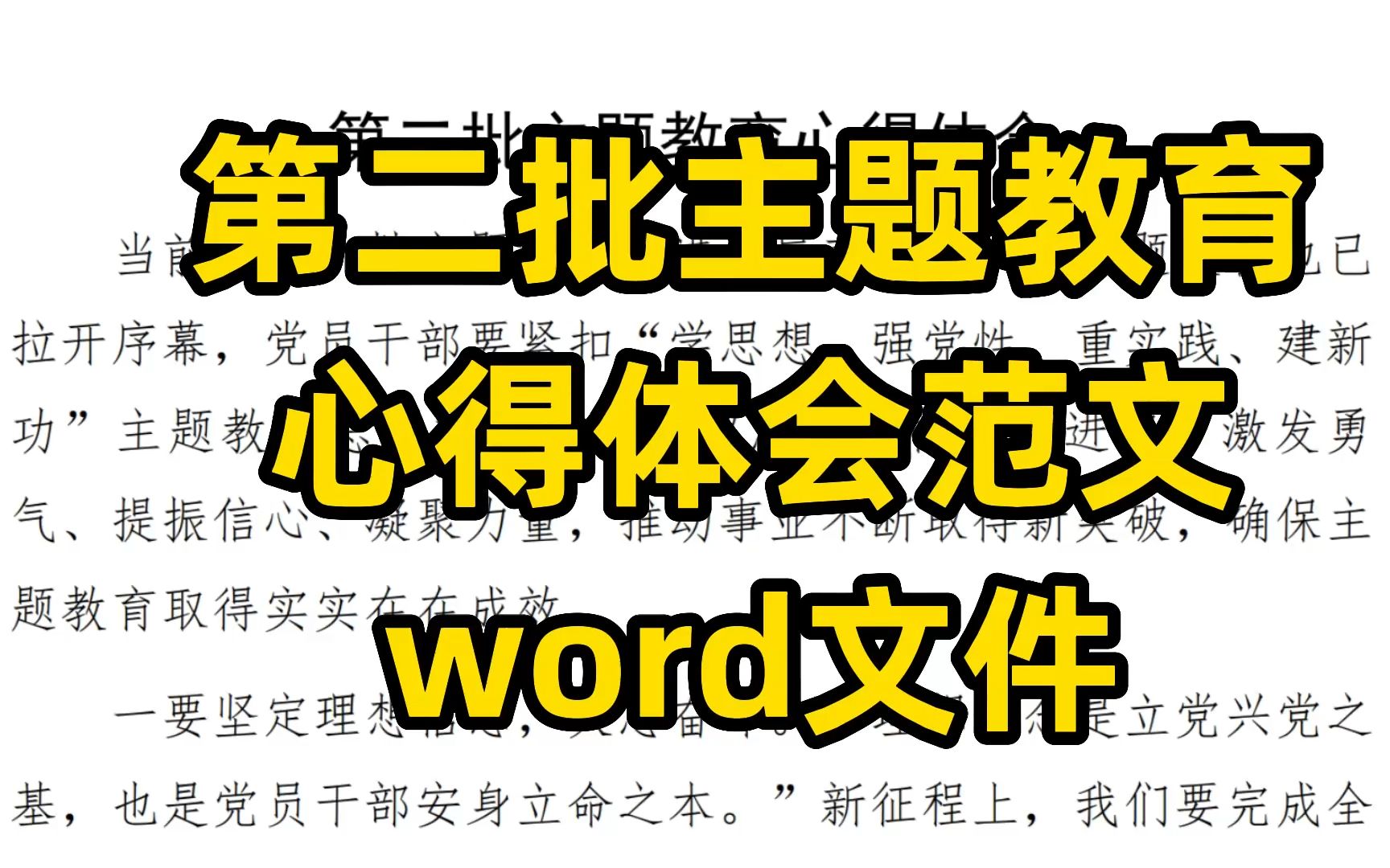 第二批主题教育心得体会范文,word文件哔哩哔哩bilibili