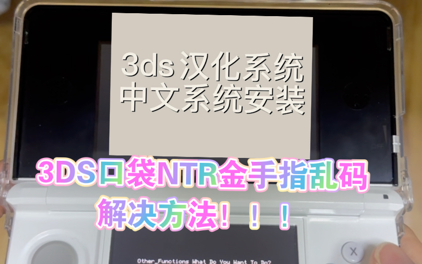 [图]【教程】3DS系统汉化补丁安装步骤及3ds口袋ntr金手指乱码解决方法-重制版2.0