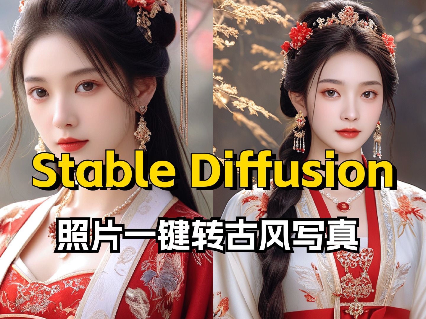 stable diffusion ,一分钟教你用AI将图片生成古风写真!AI绘画,stable diffusion教程哔哩哔哩bilibili