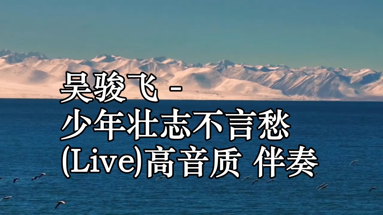 吴骏飞  少年壮志不言愁 (Live)高音质 伴奏哔哩哔哩bilibili