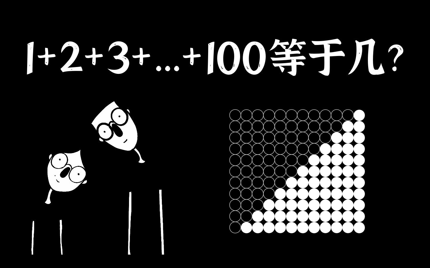 [图]1+2+3+___+100等于几?如何利用图形直观的理解高斯的加法问题