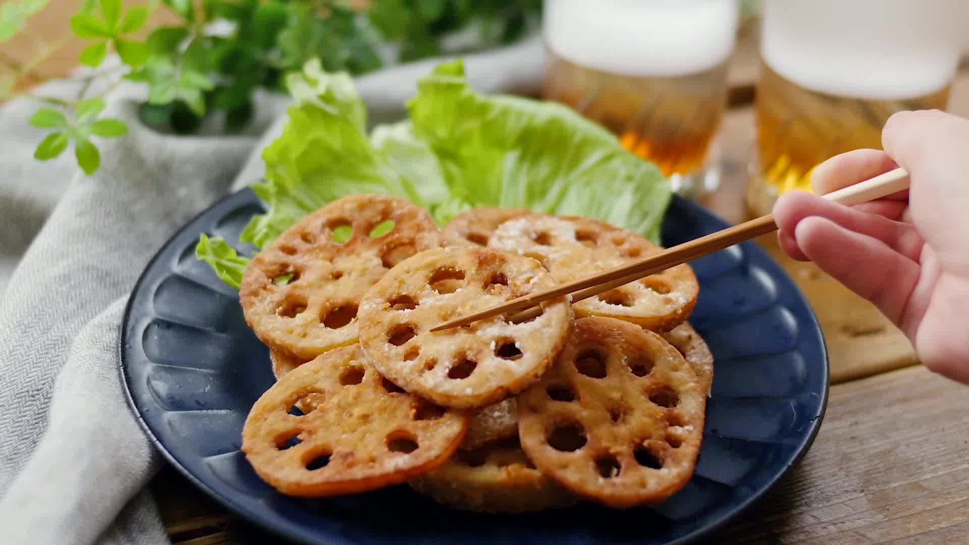 【酥炸藕片】最近发现各种炸物,小炸大有赶超烧烤的架势._哔哩哔哩_bi