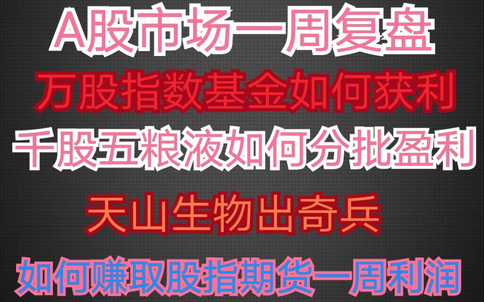 A股市场一周复盘 股指期货日内操作解析 如何获利五粮液 股市一周操作记录哔哩哔哩bilibili