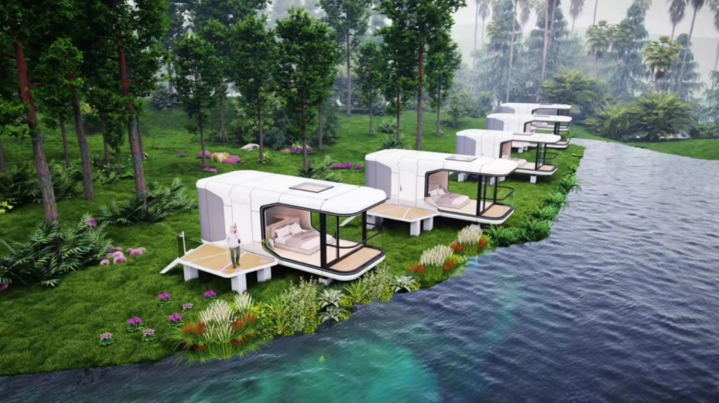 太空舱民宿房屋你喜欢吗?