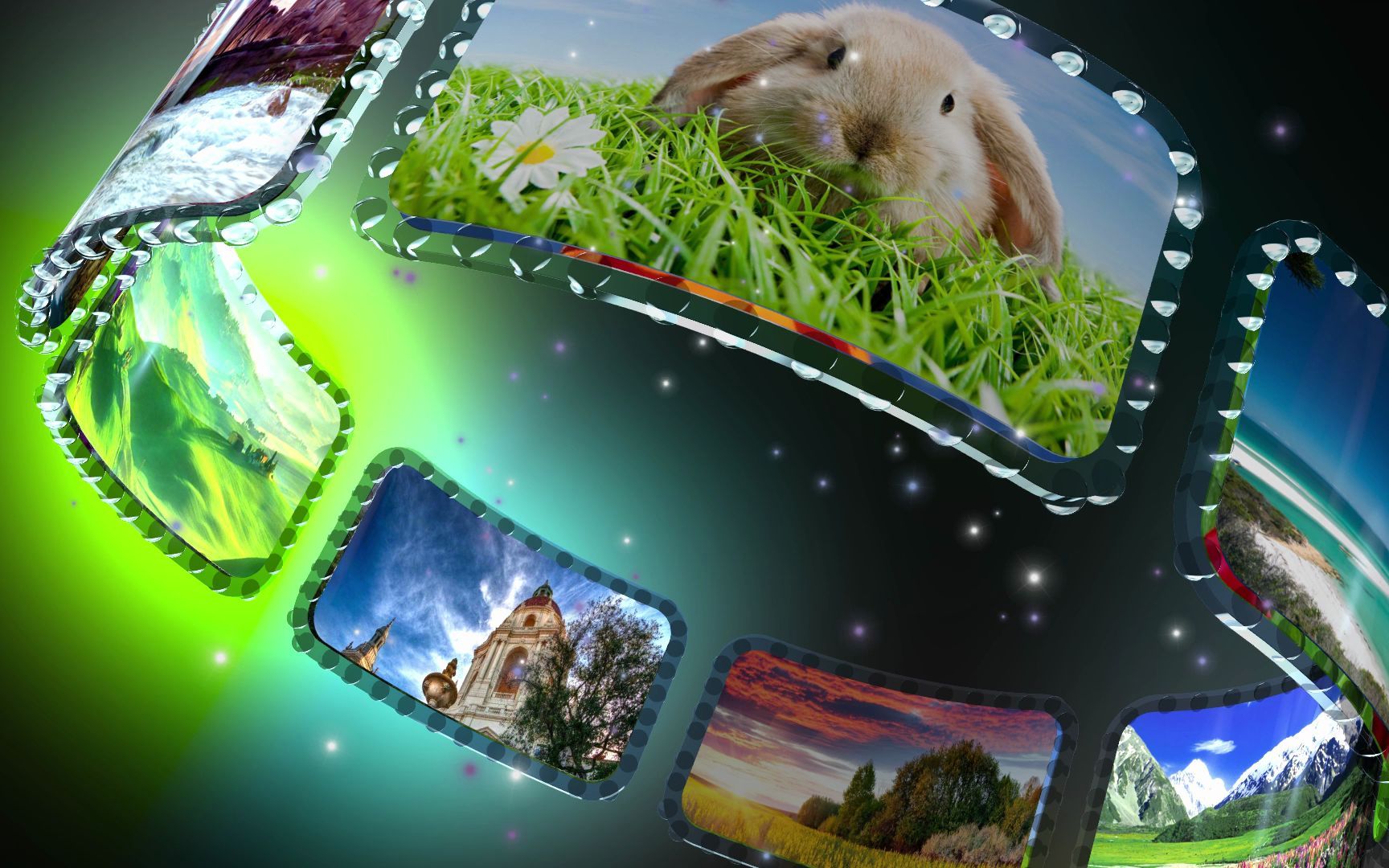 玻璃珠旋转相册e3d