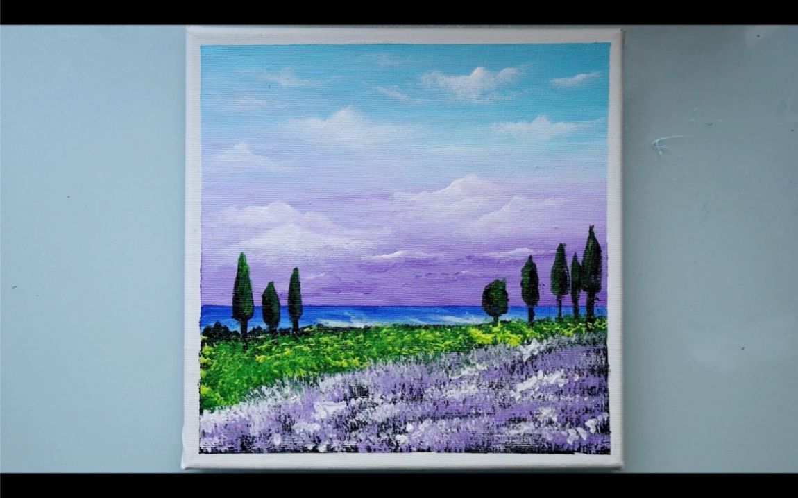 【丙烯画】简单唯美风景画/初学者学习绘画入门教程/简单绘画