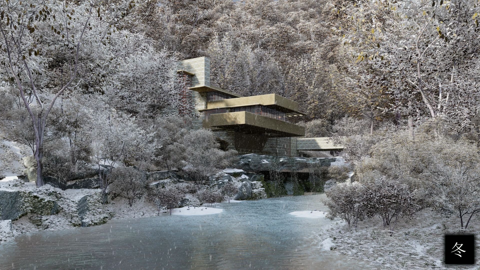 流水别墅之四季更替_哔哩哔哩 (゜-゜)つロ 干杯~-bilibili