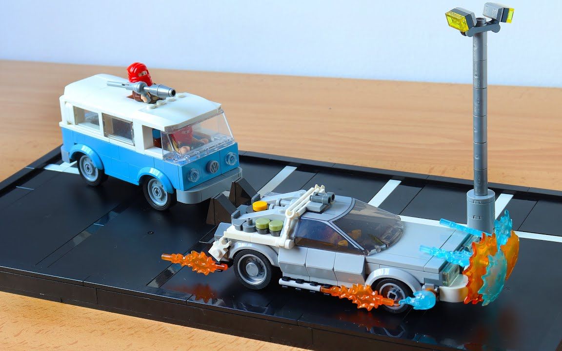 乐高回到未来delorean dmc-12型汽车moc快速拼搭_哔哩哔哩_bilibili