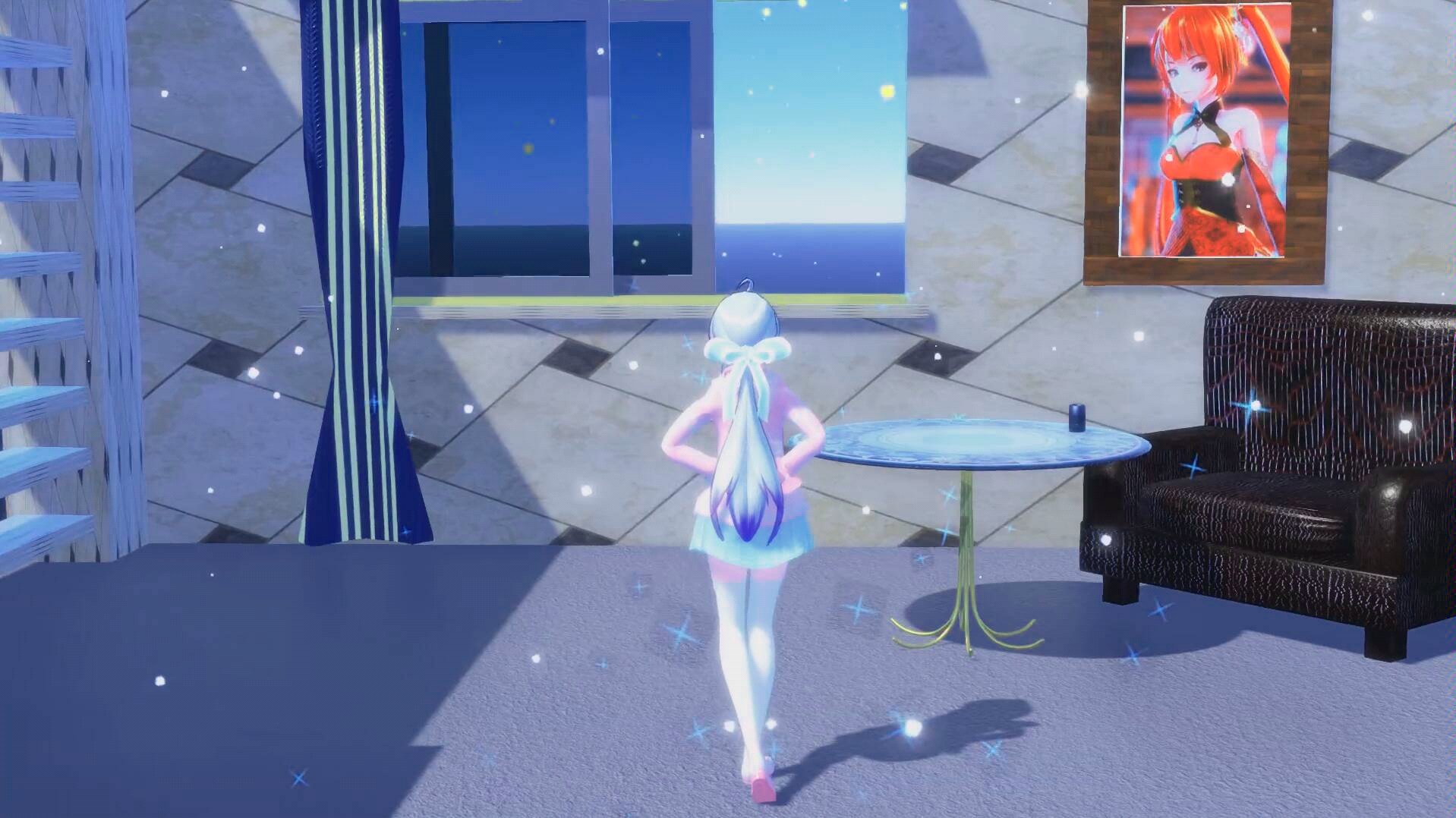 mmd触摸天空粉色系jk弱音你喜欢吗