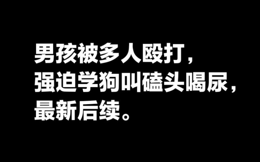 男孩被多人殴打,强迫学狗叫磕头喝尿,最新后续.哔哩哔哩bilibili