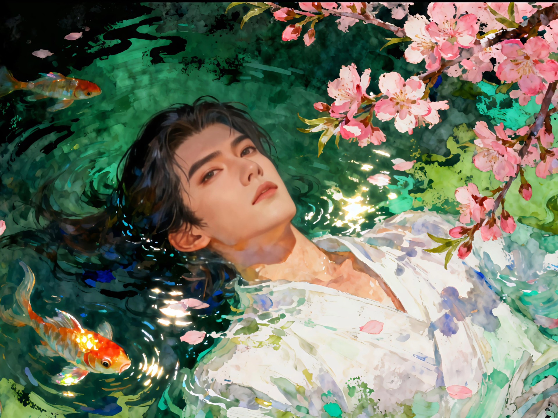 桃花渡,🐟鱼生恰与花逢