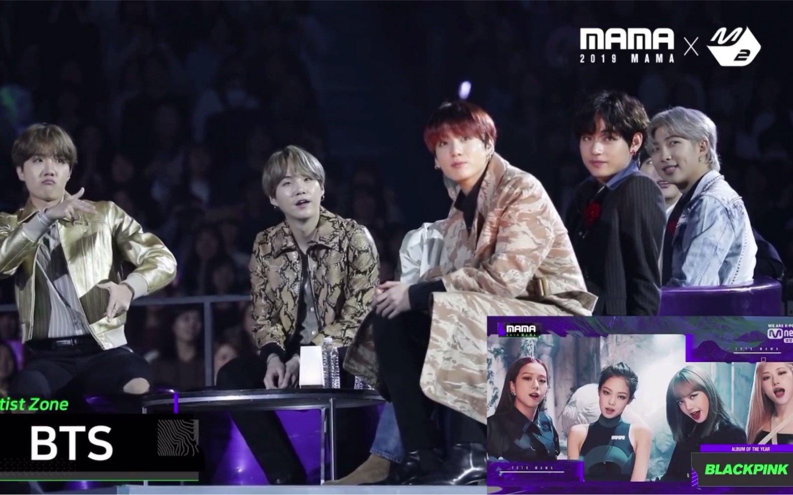 [图]191204 MAMA BTS Reaction BLACKPINK 《Kill This Love》