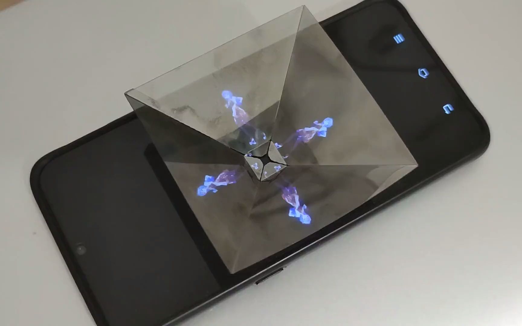401_学了个手工版的手机3d全息投影,把甘雨老婆投影出来了 #3d全息