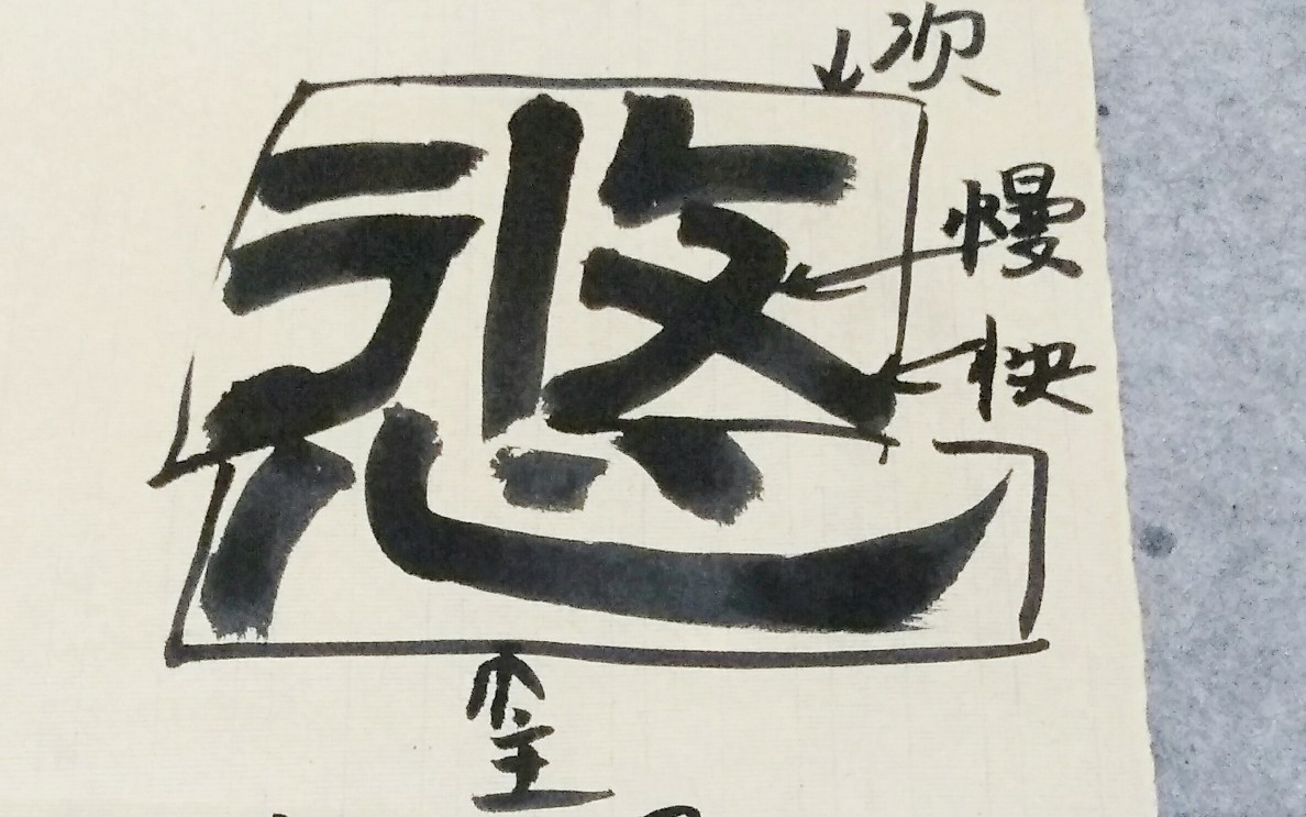 邓石如隶书座右铭单字示范戒刚悠故