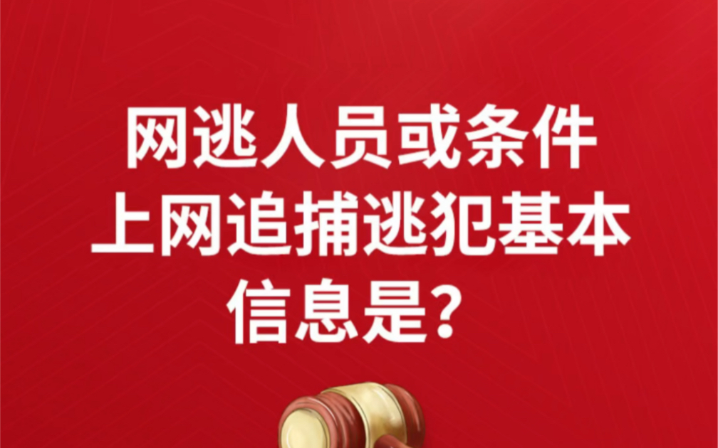 网逃人员或条件?上网追捕逃犯基本信息是?网逃人员条件什么条件下才会被列为网逃列入网逃具备哪些条件网逃人员要怎么样才不会被抓到构成网逃人员条...