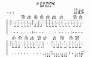 Download Video: 蒲公英的约定，吉他谱，动态吉他谱，吉他弹唱谱，无限延音吉他