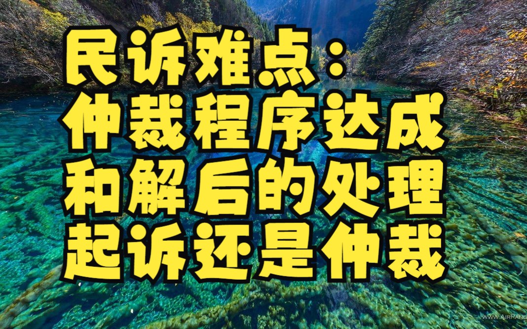 民诉难点:仲裁程序达成和解后的处理,起诉还是仲裁?哔哩哔哩bilibili