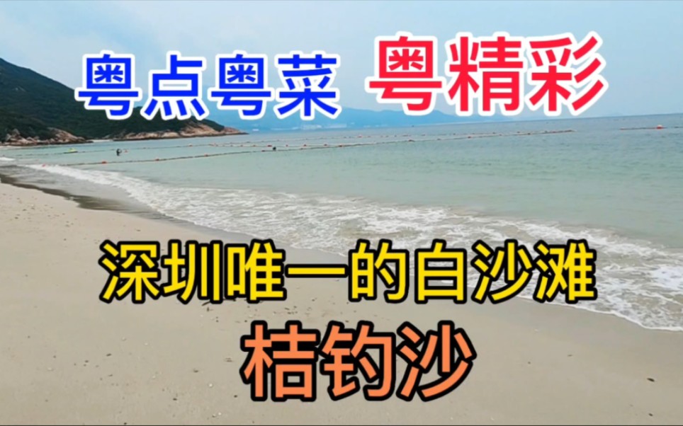 粤点粤菜粤精彩,深圳唯一的白沙滩,桔钓沙海滩,粤语中字幕哔哩哔哩bilibili