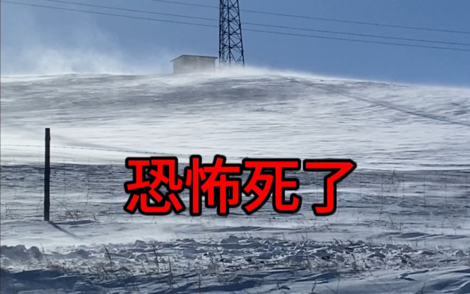 冬季骑行内蒙古,白毛风太恐怖了,风的声音让人恐惧到窒息哔哩哔哩bilibili