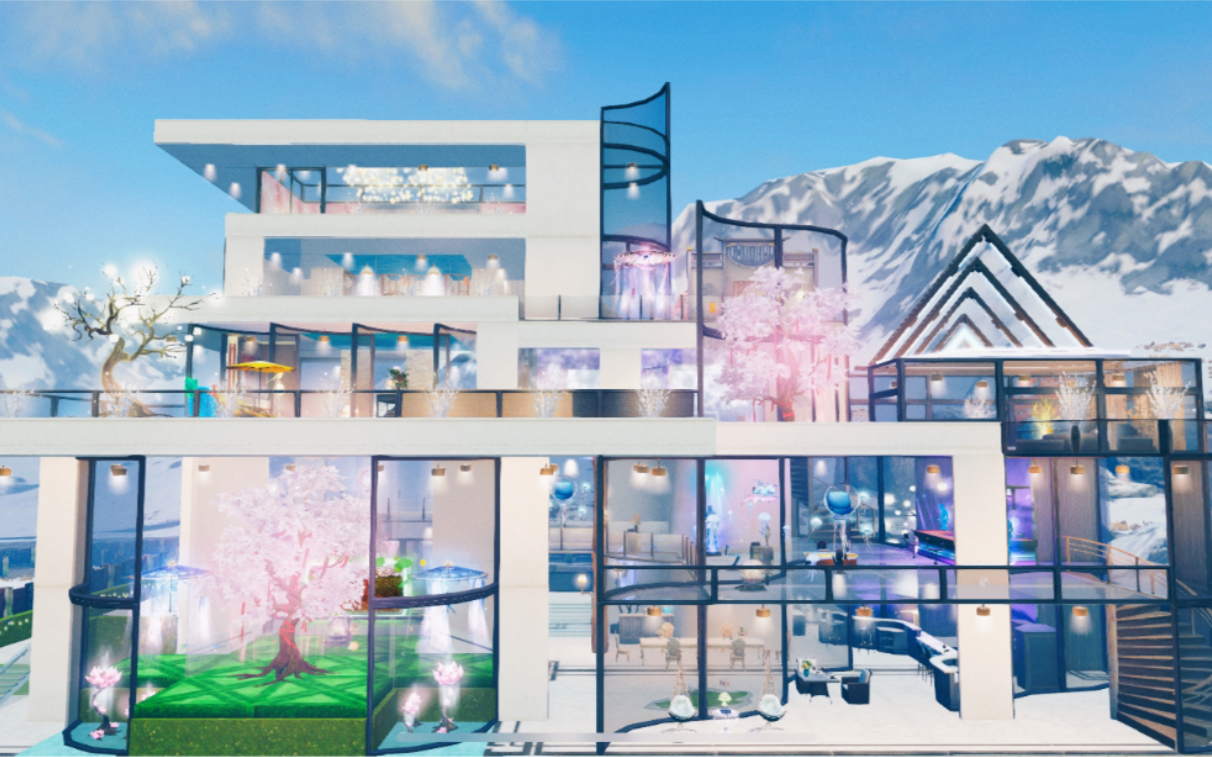 明日之后建筑|valentino|双人现代玻璃结构建筑_手机游戏热门视频