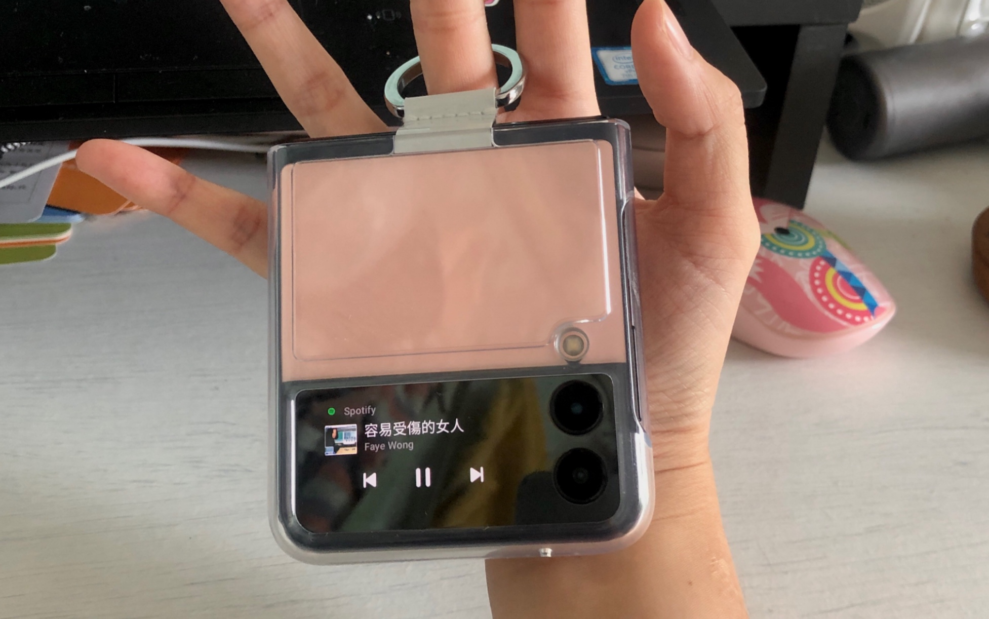 三星galaxyzflip3粉色限定版开箱初体验