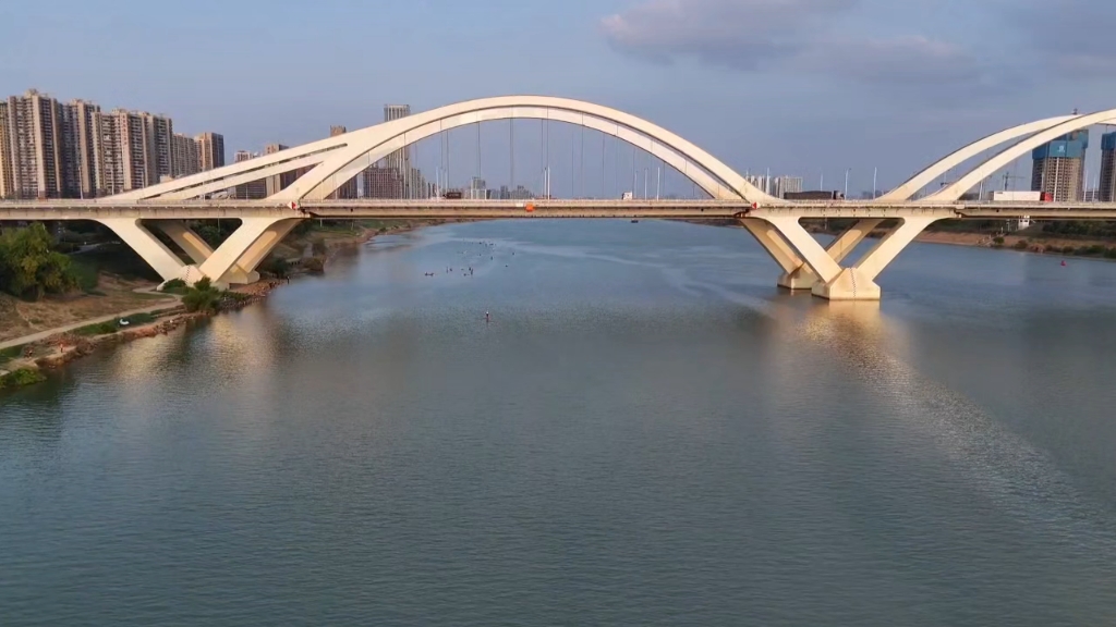 【航拍】南宁西明大桥晚霞