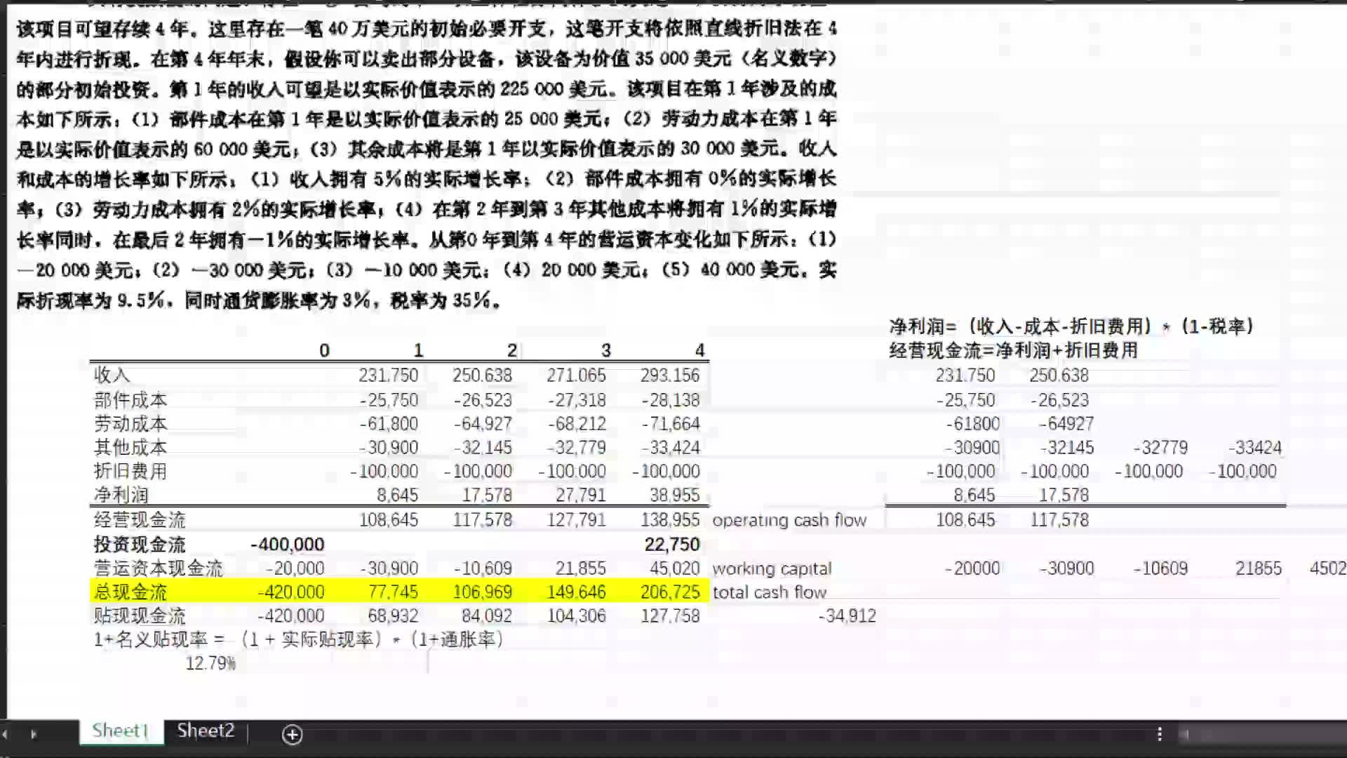 [图]金融学_博迪_ch06_课后练习27题_附excel现金流计算文件