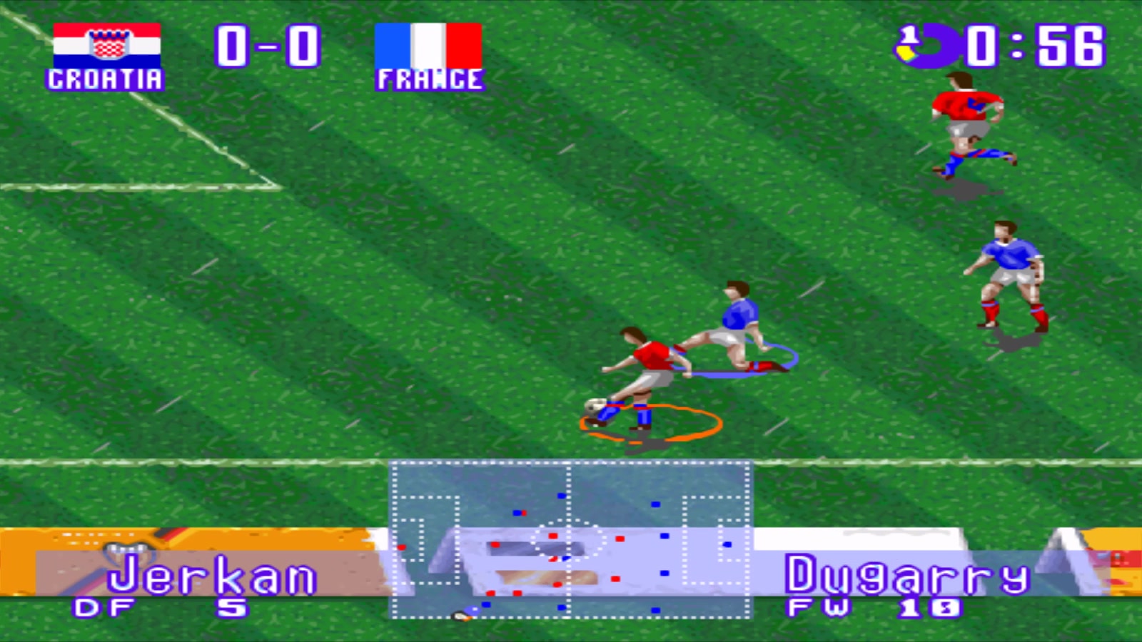 sfc实况足球2代 98世界杯小组赛大战克罗地亚 牙买加 小组已出线