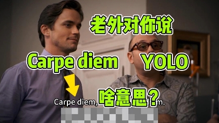 别人对你说＂Carpe diem＂和＂YOLO＂是啥意思?可别误会了哦哔哩哔哩bilibili