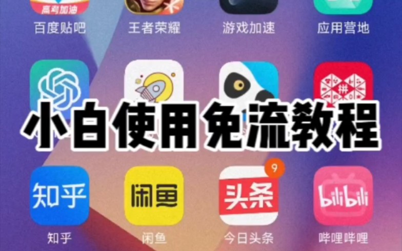 小白使用免流教程