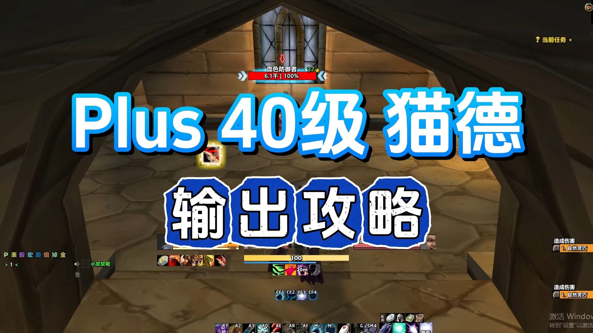 魔兽plus p2 40级 猫德 如何打出爆炸dps