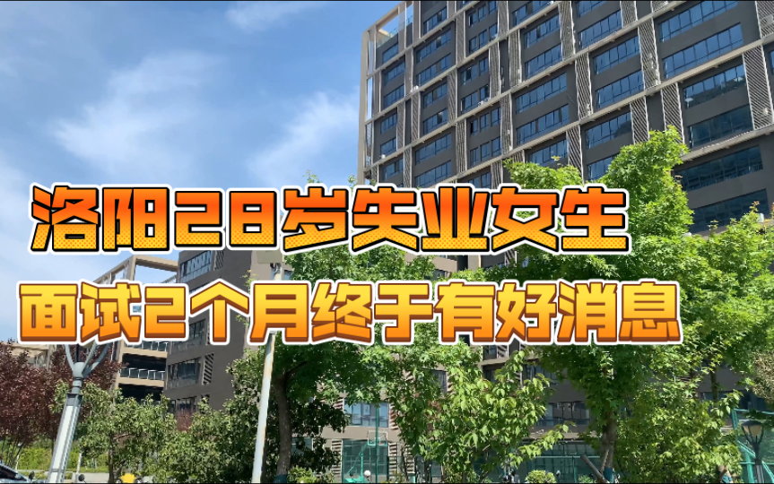 洛阳28岁失业女生,找工作两个月后终于传来好消息,面试通过啦!哔哩哔哩bilibili