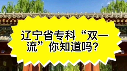 辽宁省专科中的“双一流”院校有哪些?你都知道吗?哔哩哔哩bilibili