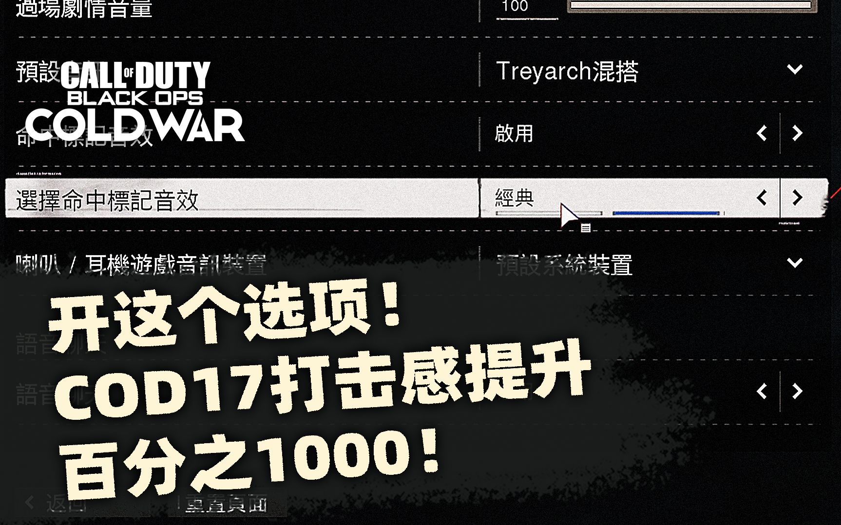 [图]开这个选项!COD17打击感提升百分之1000!T组音效永远滴神！