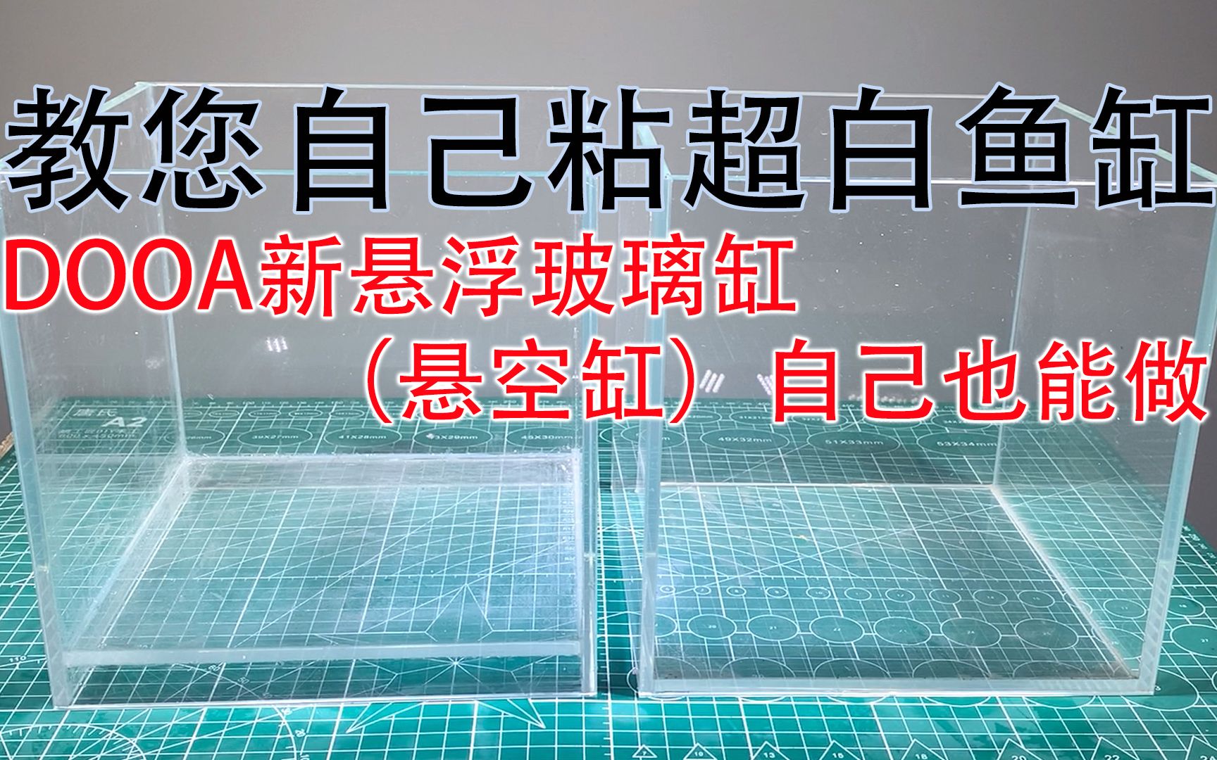 DOOA新悬浮玻璃缸(悬空缸)自己也能做,教您如何自己粘一个超白鱼缸#bilibili新星计划# #VLOG##全能打卡挑战#哔哩哔哩bilibili