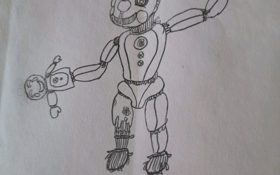 【fnaf同人画欢乐团系列】老三hh小丑和老大(我)欢乐熊的模型