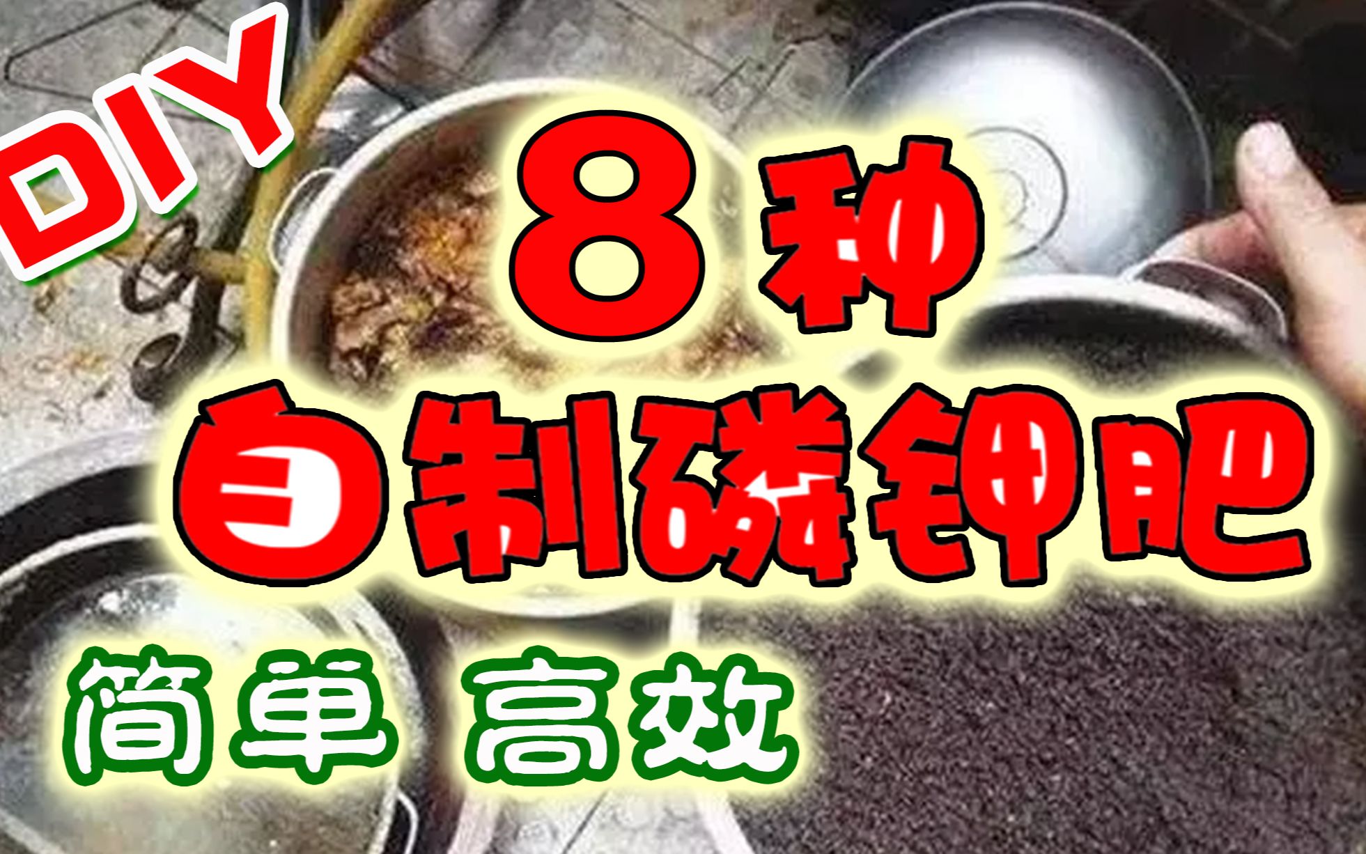 DIY 自制8种磷钾肥,肥效持久,操作简单,家家都可以做哔哩哔哩bilibili