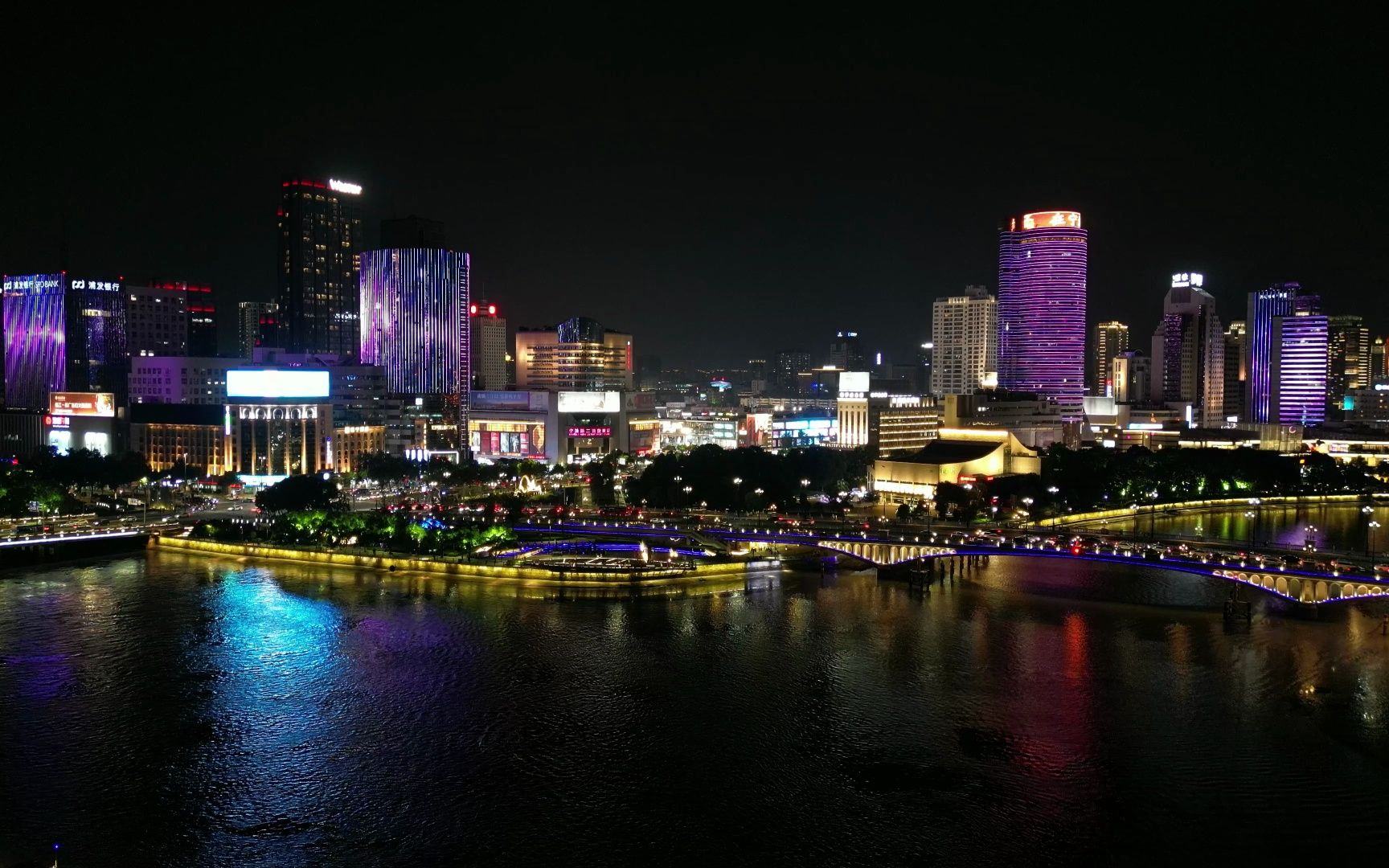 【vlog】家乡宁波 三江口夜景