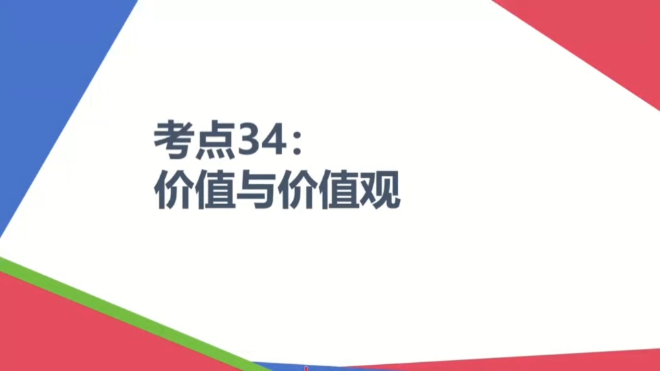 【2025届高考政治一轮复习】考点34:价值与价值观哔哩哔哩bilibili