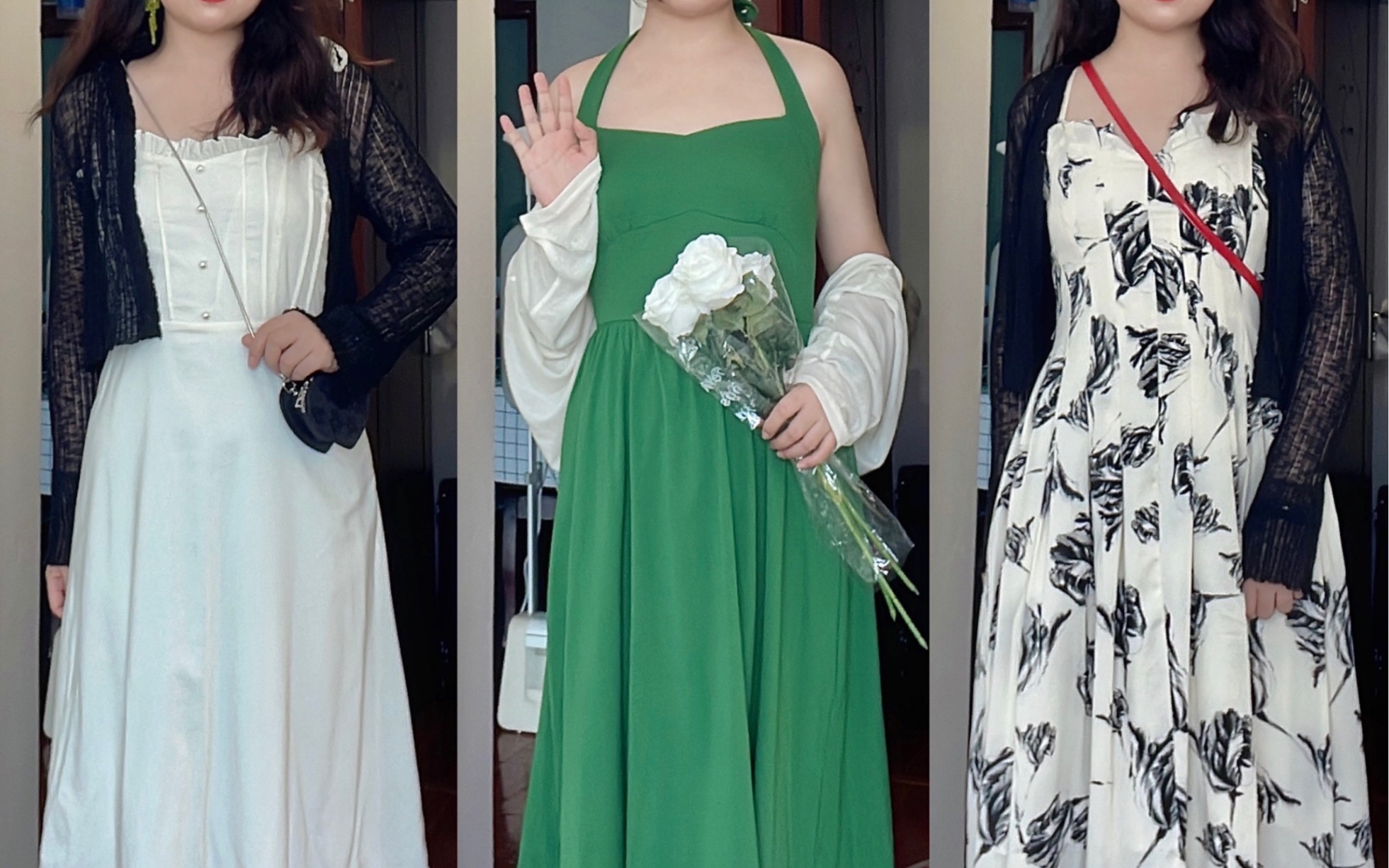 【174cm 140斤】高个子微胖梨形身材夏日绝美吊带裙合集