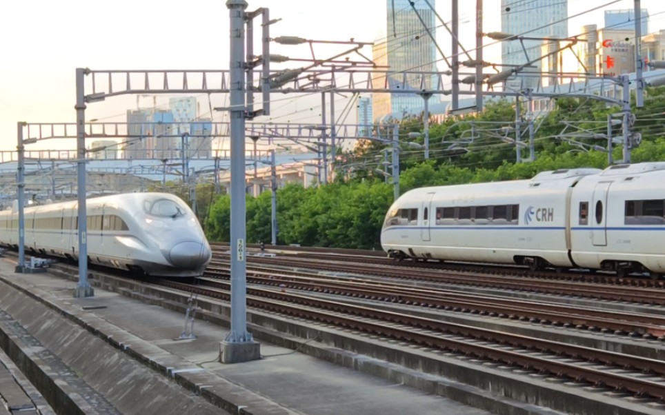 [厦深铁路] 广铁crh380b担当g6082次列车与crh2c-2150担当的dj1101次