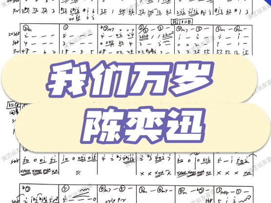 我们万岁–陈奕迅(乐队总谱,功能谱)