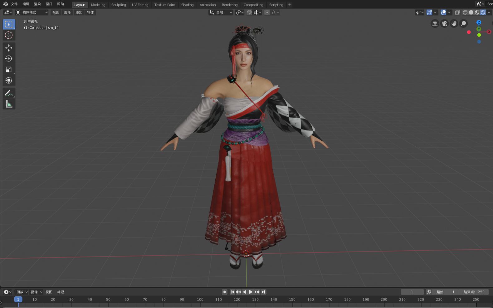 仁王2(nioh2):阿国 模型鉴赏